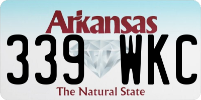 AR license plate 339WKC
