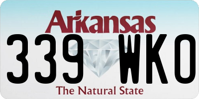AR license plate 339WKO