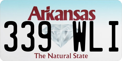 AR license plate 339WLI