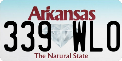 AR license plate 339WLO