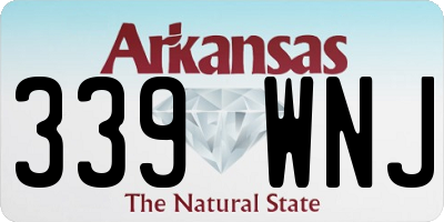 AR license plate 339WNJ