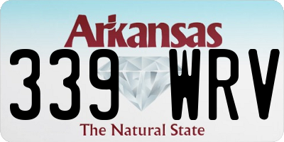 AR license plate 339WRV