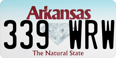AR license plate 339WRW