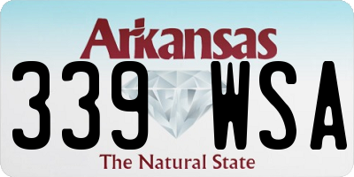AR license plate 339WSA