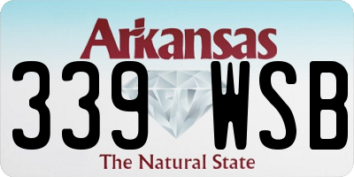 AR license plate 339WSB
