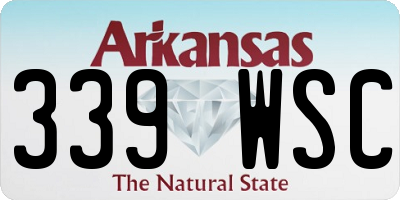 AR license plate 339WSC