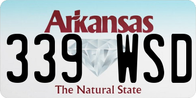 AR license plate 339WSD