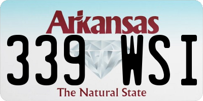 AR license plate 339WSI