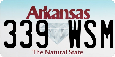 AR license plate 339WSM