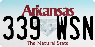 AR license plate 339WSN