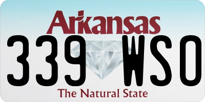 AR license plate 339WSO