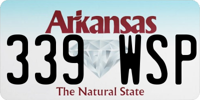 AR license plate 339WSP