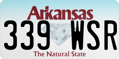 AR license plate 339WSR