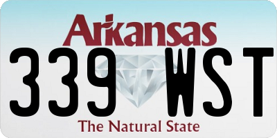 AR license plate 339WST