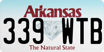 AR license plate 339WTB