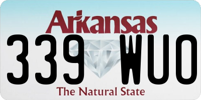 AR license plate 339WUO