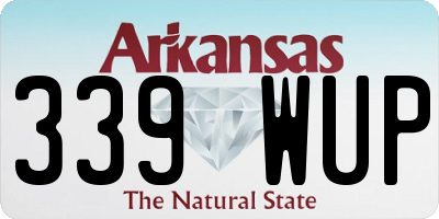 AR license plate 339WUP