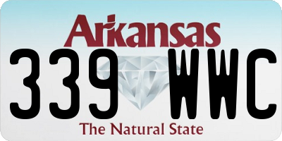 AR license plate 339WWC