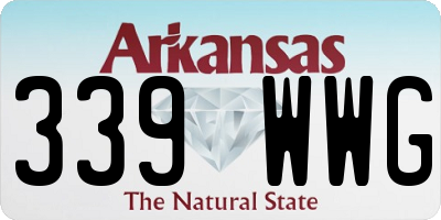 AR license plate 339WWG