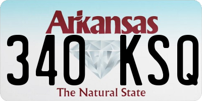 AR license plate 340KSQ