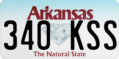 AR license plate 340KSS