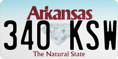 AR license plate 340KSW