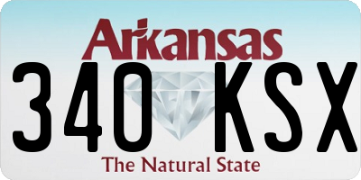 AR license plate 340KSX
