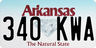 AR license plate 340KWA