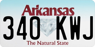 AR license plate 340KWJ