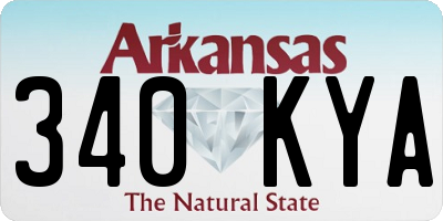 AR license plate 340KYA