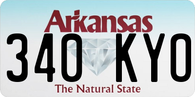 AR license plate 340KYO