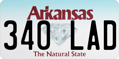 AR license plate 340LAD