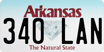 AR license plate 340LAN