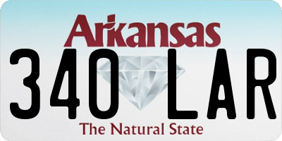 AR license plate 340LAR