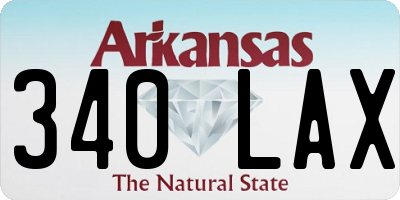 AR license plate 340LAX