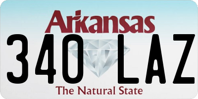 AR license plate 340LAZ