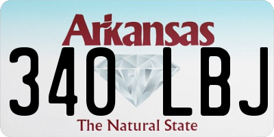 AR license plate 340LBJ