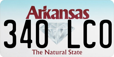 AR license plate 340LCO