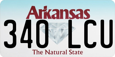 AR license plate 340LCU