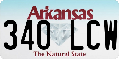 AR license plate 340LCW