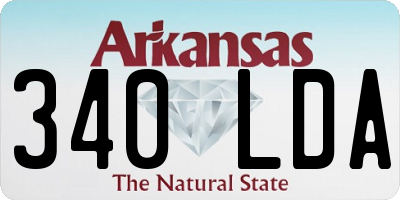 AR license plate 340LDA
