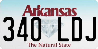 AR license plate 340LDJ