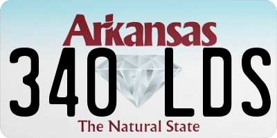 AR license plate 340LDS