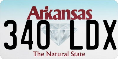 AR license plate 340LDX