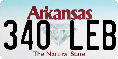 AR license plate 340LEB