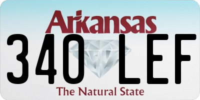 AR license plate 340LEF