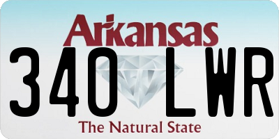 AR license plate 340LWR