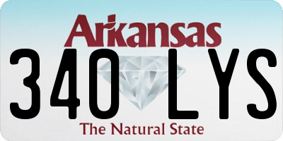 AR license plate 340LYS