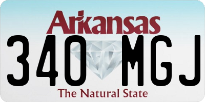 AR license plate 340MGJ