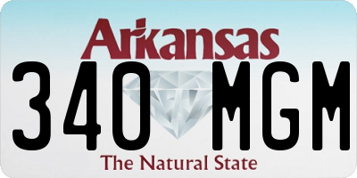 AR license plate 340MGM